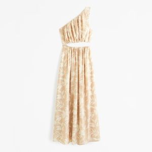 Abercrombie One-Shoulder Cutout Midi Dress